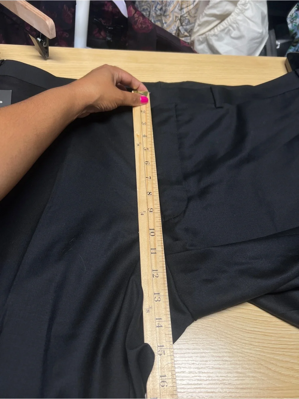 Indochino Yaletown 60 Black 100% Wool Dress Pants 42 Waist 27 Inseam NWT